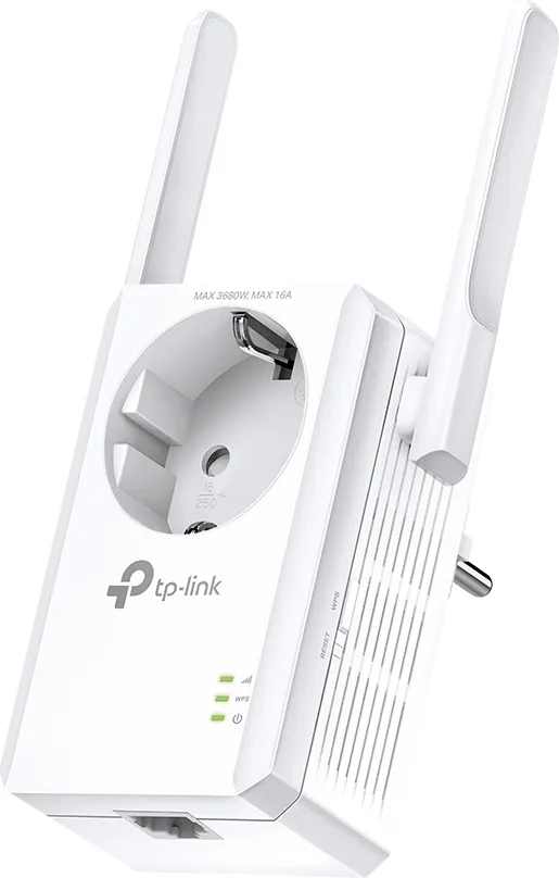 TP-Link WiFi Extender N300 V6 (TL-WA860RE) TP-Link TL-WA860RE range extender με πρίζα διέλευσης και δύο κεραίες