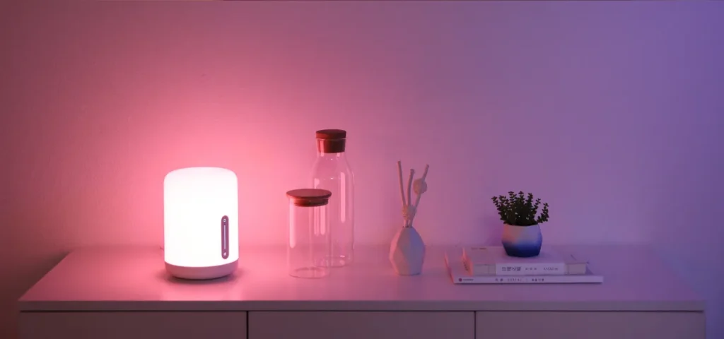 Mi Bedside Lamp 2 με ροζ χρωματιστό φως