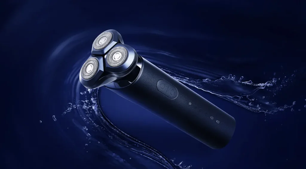 Xiaomi Mi Electric Shaver S700 Ξυριστική Μηχανή Προσώπου Επαναφορτιζόμενη (BHR5720EU) Οι τρεις κεφαλές της S700 σε νερό