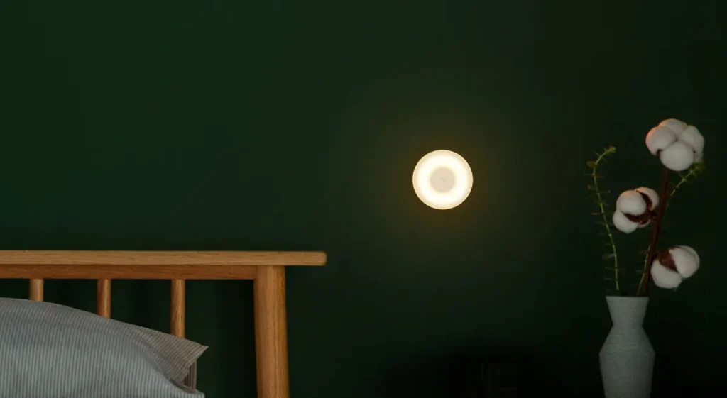 Mi Motion-Activated Night Light 2 δίπλα στο κρεβάτι τη νύχτα