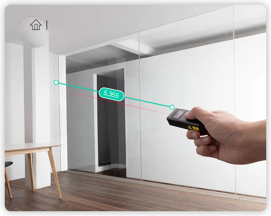 Μέτρηση απόστασης σε δωμάτιο με το Xiaomi Smart Laser Measure