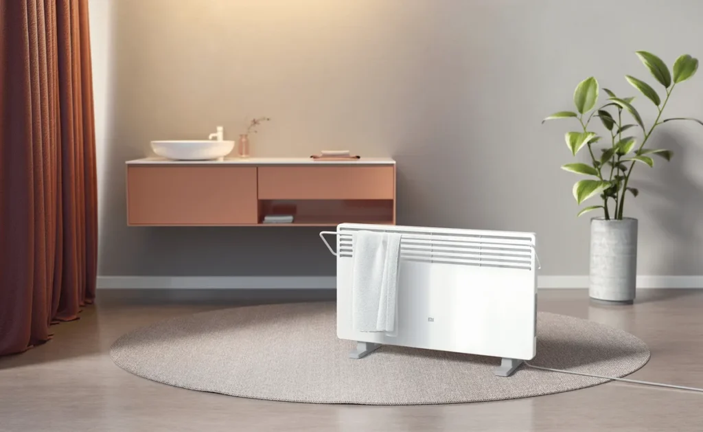 Mi Smart Space Heater S σε καθιστικό με τις βάσεις δαπέδου