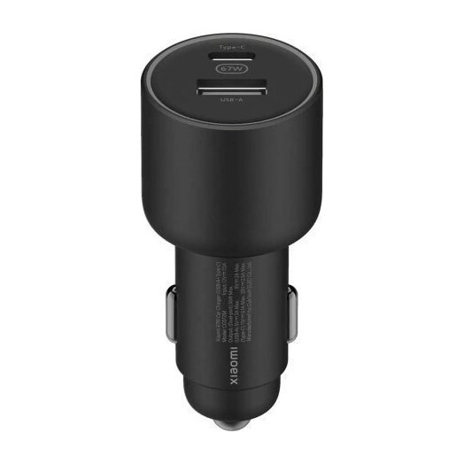 Xiaomi Φορτιστής Αυτοκινήτου Μαύρος με Θύρες: 1xUSB 1xType-C 67W (BHR6814GL)