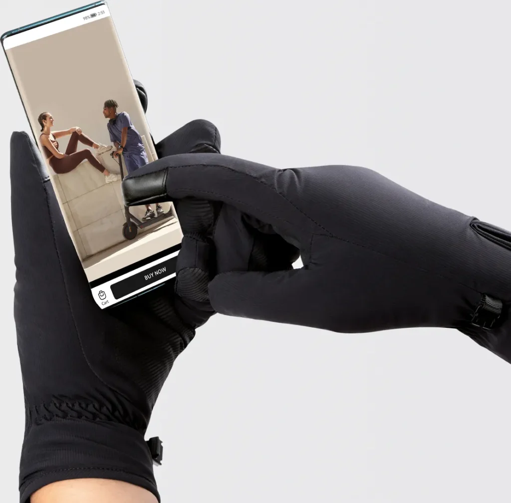 Χειρισμός οθόνης αφής με τα γάντια Xiaomi Riding Gloves