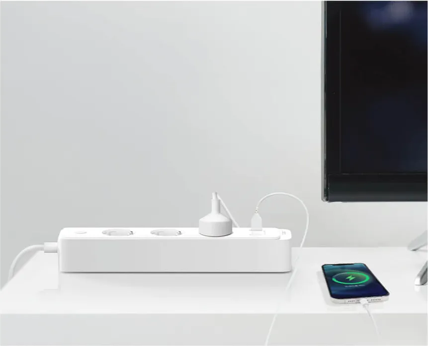 TP-LINK Smart Wi-Fi Power Strip Tapo P300 V1 White (TAPO P300) Φόρτιση κινητού από το Tapo P300
