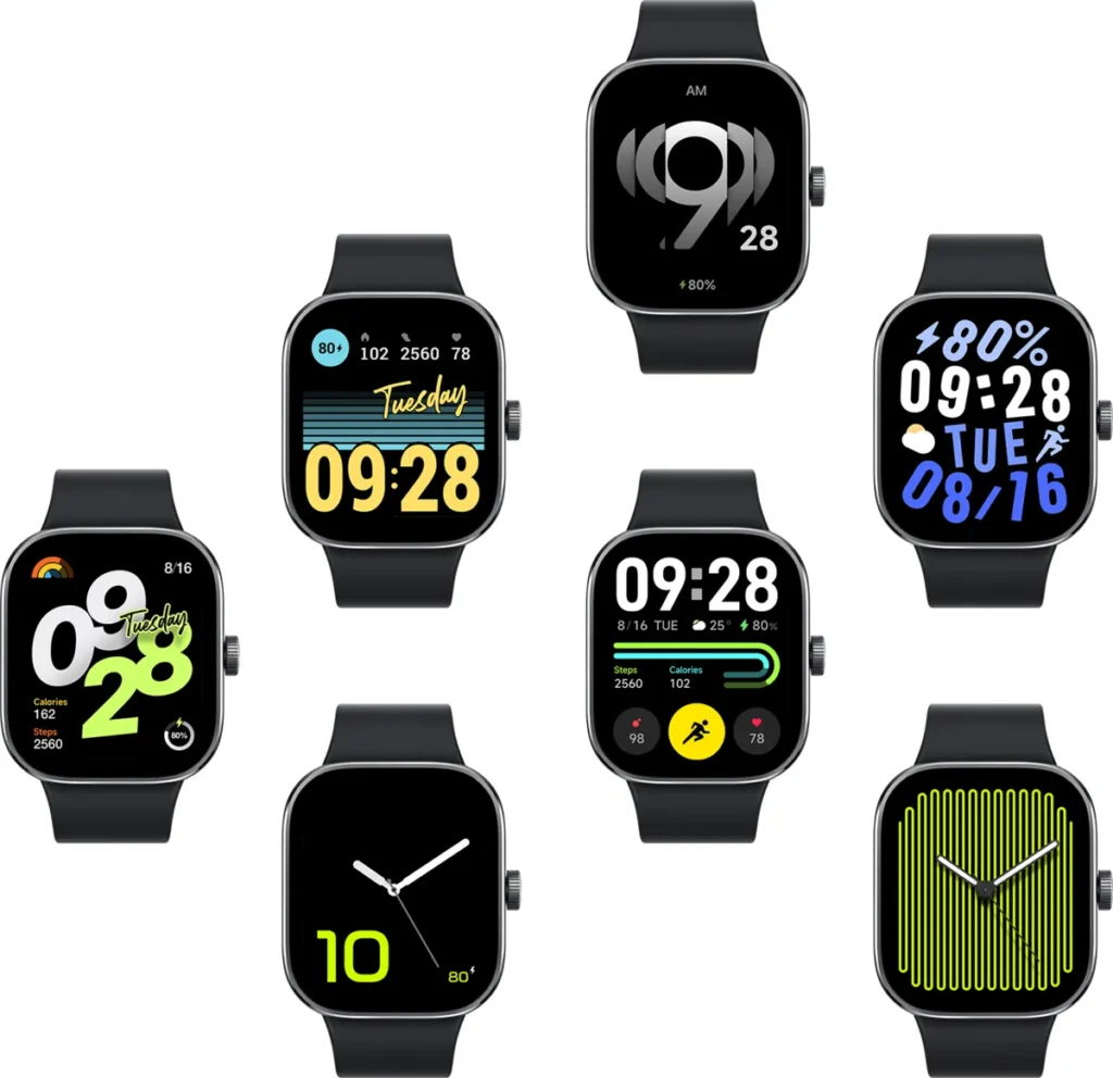 Επιλογές προσόψεων ρολογιού στο Redmi Watch 4