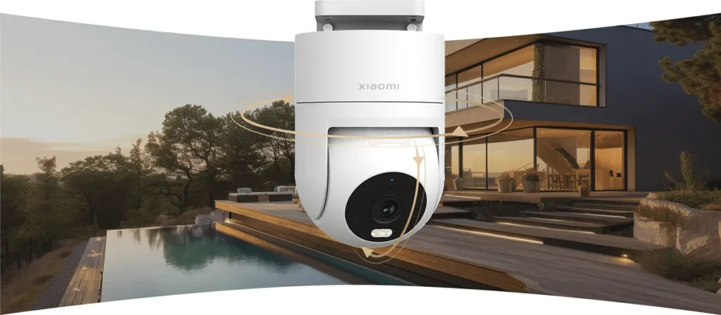 Xiaomi CW300 με θέα σε σπίτι με πισίνα