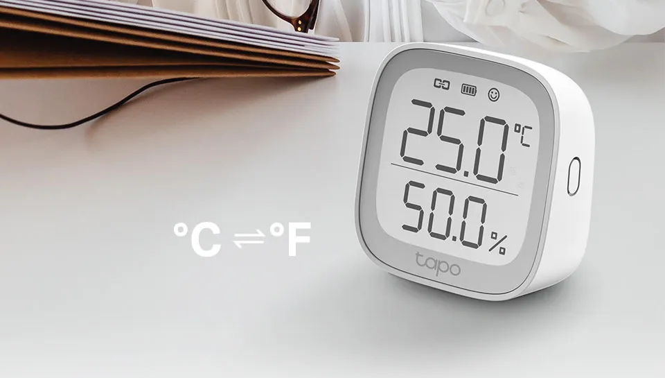 TP-LINK Tapo Smart Temperature and Humidity Monitor (TAPO T315) Εναλλαγή °C/°F στο Tapo T315