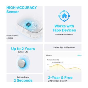 TP-LINK Tapo Smart Temperature and Humidity Monitor (TAPO T310) – εικόνα 3