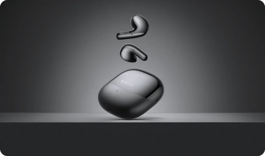 Xiaomi Buds 5 Graphite Black (BHR8118GL) Θήκη Xiaomi Buds 5 Graphite Black σε σκούρο φόντο