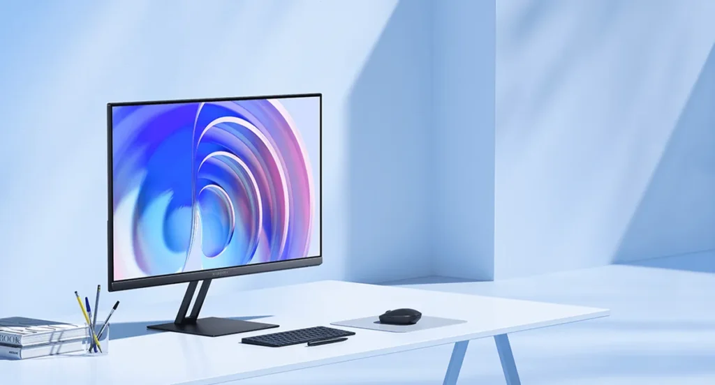 Οθόνη Xiaomi Mi Desktop A24i IPS Monitor 24" FHD (ELA5444EU) Οθόνη Xiaomi Monitor A24i σε γραφείο