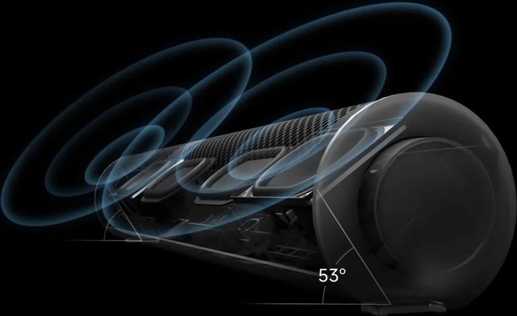Κλίση 53° του Xiaomi Desktop Speaker προς τον χρήστη