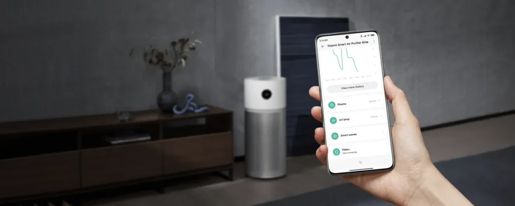 Παρακολούθηση φίλτρου του Xiaomi Smart Air Purifier Elite στην εφαρμογή Xiaomi Home
