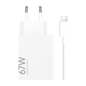 Xiaomi Φορτιστής με Θύρα USB-A και Καλώδιο USB-C 67W HyperCharge Λευκός (BHR9465EU)