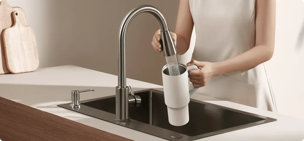 Xiaomi Straw Thermo Mug 1L, White EU (BHR9540GL) Φαρδύ στόμιο 90 mm για εύκολο γέμισμα και καθάρισμα