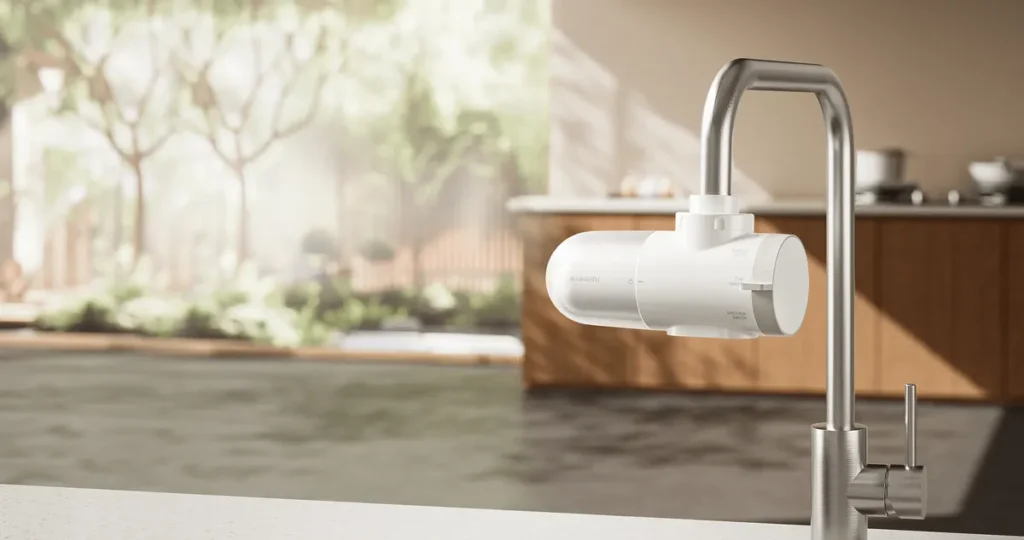 Xiaomi Faucet Water Purifier (BHR9098GL) Xiaomi Faucet Water Purifier τοποθετημένο σε βρύση κουζίνας