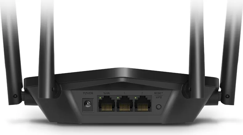 Πίσω πλευρά Mercusys MR60X με θύρες Gigabit