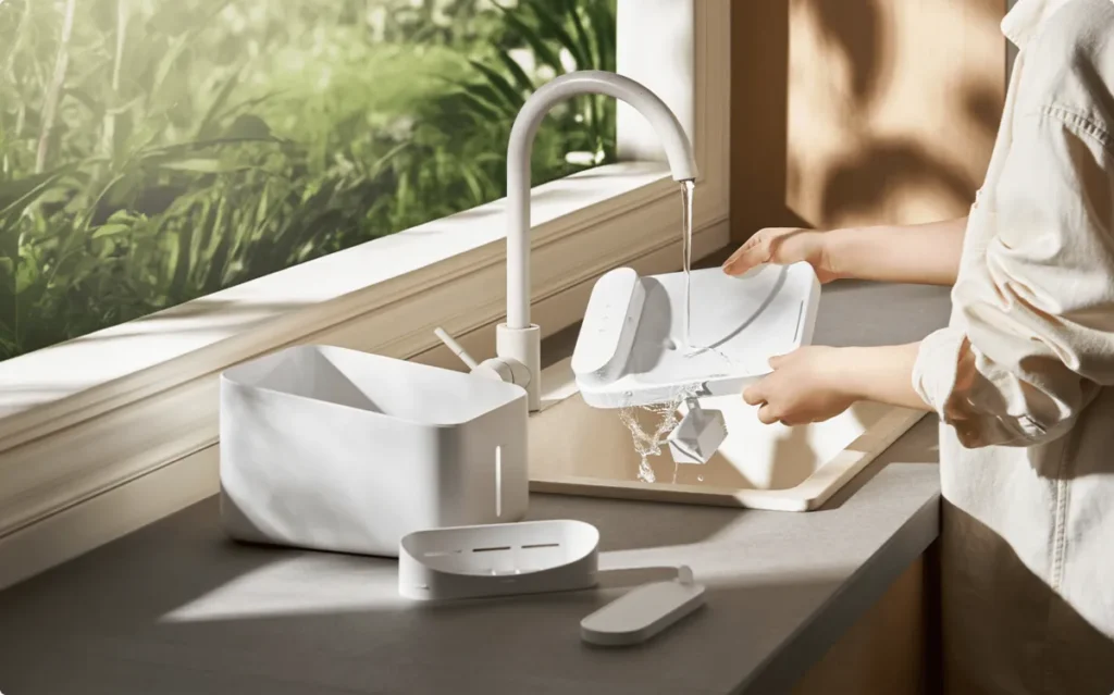 Xiaomi Mi Smart Pet Fountain 2 3L (BHR9486EU) Καθαρισμός της ποτίστρας στον νεροχύτη