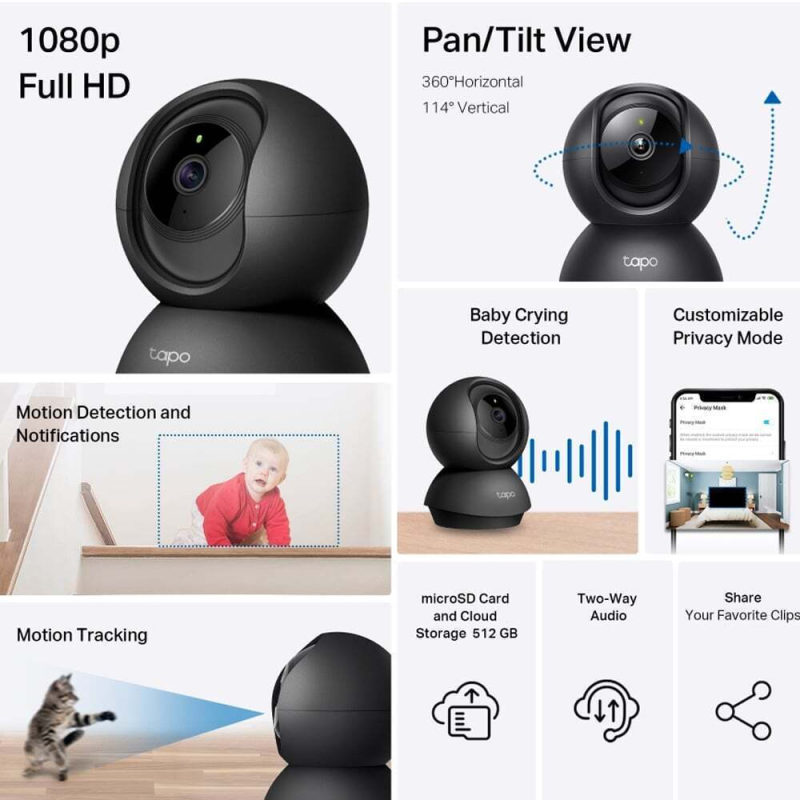 TP-Link Ασύρματη IP Camera Tapo C201 V1 Pan/Tilt (TAPO C201) – εικόνα 1
