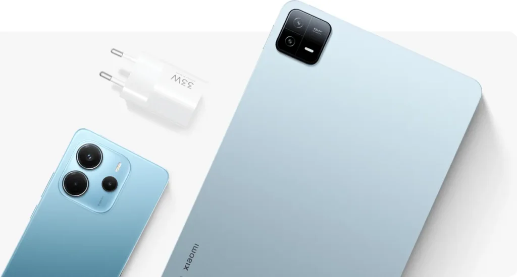Φορτιστής Xiaomi 33W Nano με κινητό και tablet