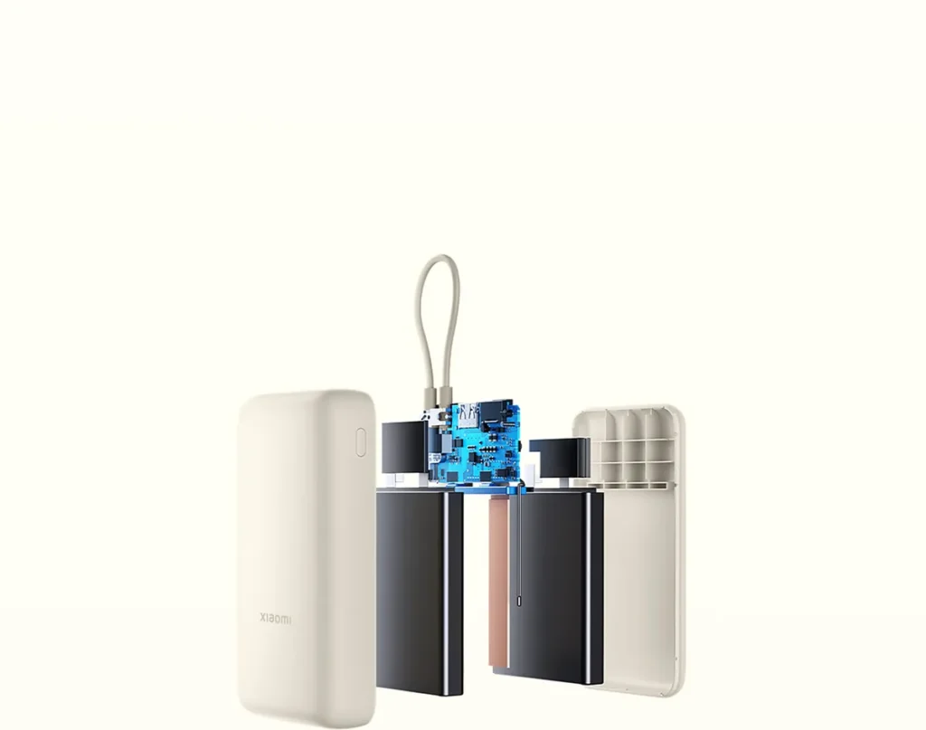Εσωτερική δομή του Xiaomi 33W Power Bank 20000mAh με δύο κυψέλες
