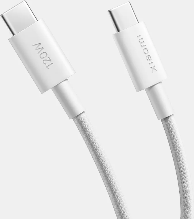 Xiaomi Cable 6A Braided USB-C to USB-C Cable 2m (BHR087AGL) Βύσματα USB-C του καλωδίου Xiaomi 6A Braided