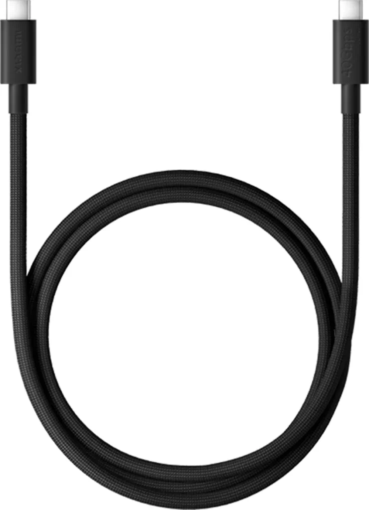 Xiaomi Cable 6A High-Speed USB4 Braided USB-C to USB-C 1m (BHR087BGL) Καλώδιο Xiaomi 6A High-Speed USB4 Braided 1m σε σκούρο γκρι