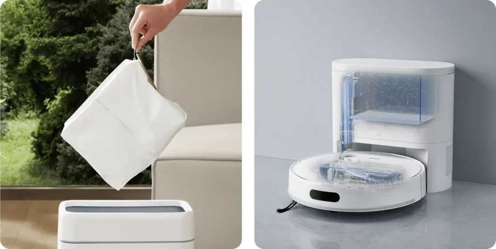 Xiaomi Mi Robot H40 Σκούπα Ρομπότ με Wi-Fi White (BHR07XBEU) Σακούλα σκόνης και σταθμός αυτόματου αδειάσματος Xiaomi H40