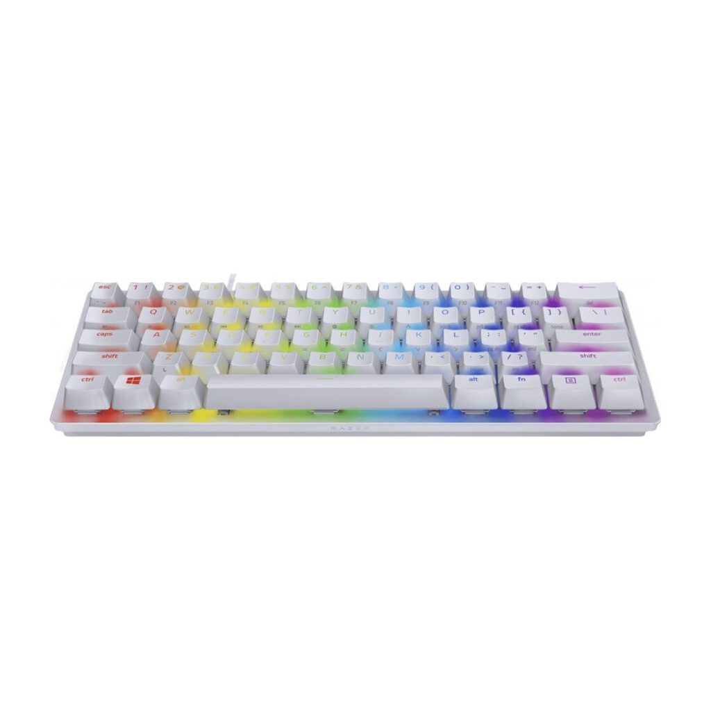 Razer HUNTSMAN MINI MERCURY ED. – 60% Linear Red Opto Mechanical Switch Gaming Keyboard – US Layout – εικόνα 1