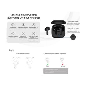 QCY T13 ANC Black – TWS 10mm Dynamic Driver, 4-mic 28dB ANC, Bluetooth 5.3, 7hr-30hr, 75ms latency – εικόνα 8