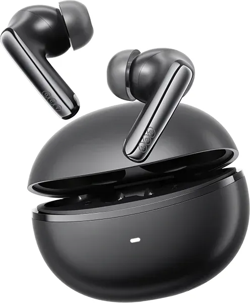 QCY Melobuds N70 ANC Black - HT18 -55db TWS Flagship Hi-Res Earbuds LDAC BT 6.0 IPX5 Wireless charge QCY MeloBuds N70 μαύρα με θήκη