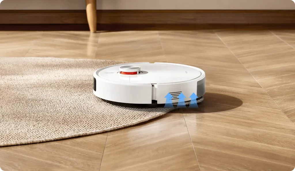 Xiaomi Mi Robot S40 Pro Σκούπα Ρομπότ με Wi-Fi White (BHR089REU) Ανύψωση σφουγγαριστρών της Xiaomi S40 Pro στο χαλί