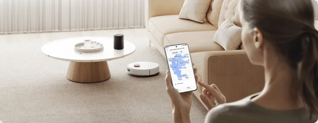 Xiaomi Mi Robot S40 Σκούπα Ρομπότ με Wi-Fi White (BHR084AEU) Έλεγχος της Xiaomi S40 από το κινητό
