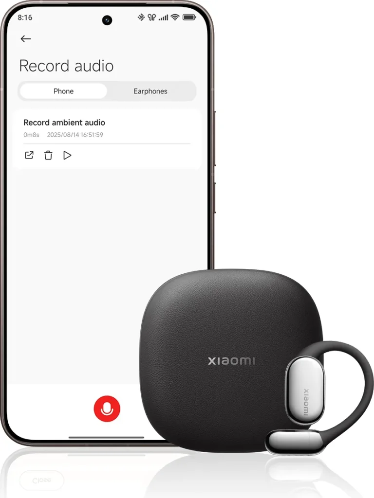 Xiaomi OpenWear Stereo Pro Graphite Black (BHR080IGL) Θήκη Xiaomi OpenWear Stereo Pro Graphite Black με εφαρμογή εγγραφής στο κινητό