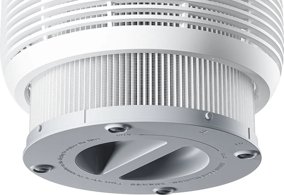 Κάτω πλευρά του φίλτρου Xiaomi Smart Pet Care για τοποθέτηση με περιστροφή