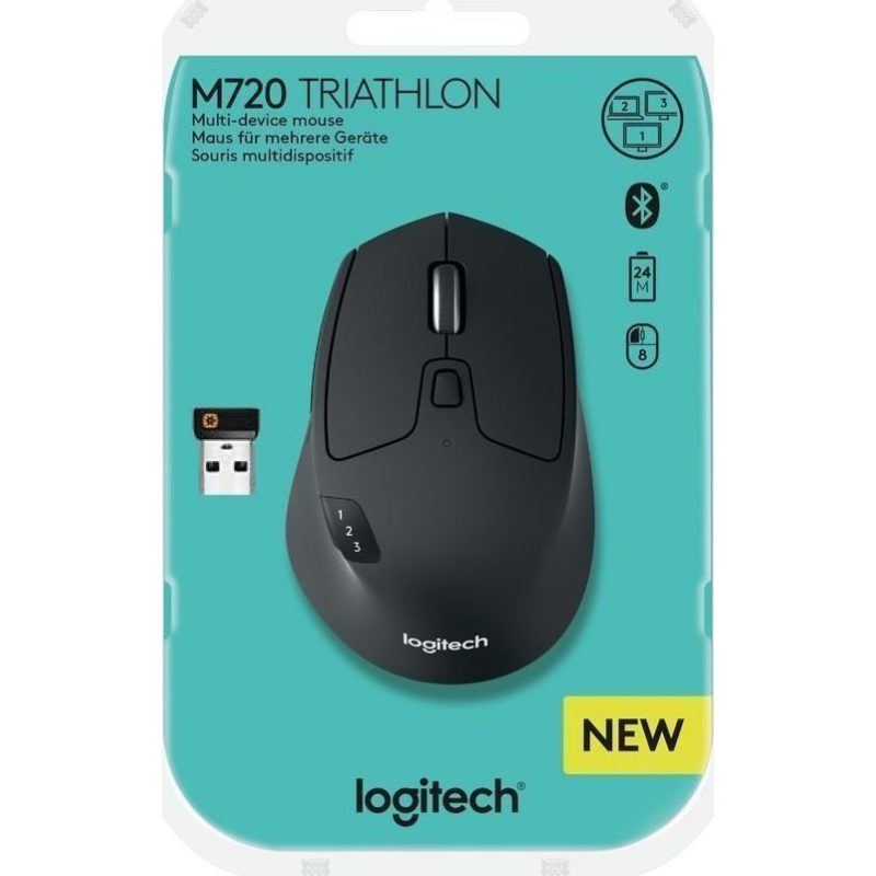 Logitech M720 Triathlon Mouse Μαύρο (910-004791) – εικόνα 1