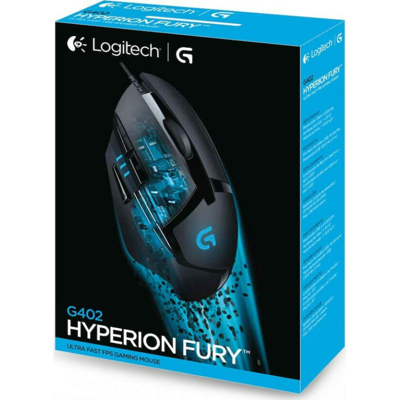 Logitech G402 Hyperion Fury Ultra-Fast FPS Gaming mouse (910-004068) – εικόνα 1
