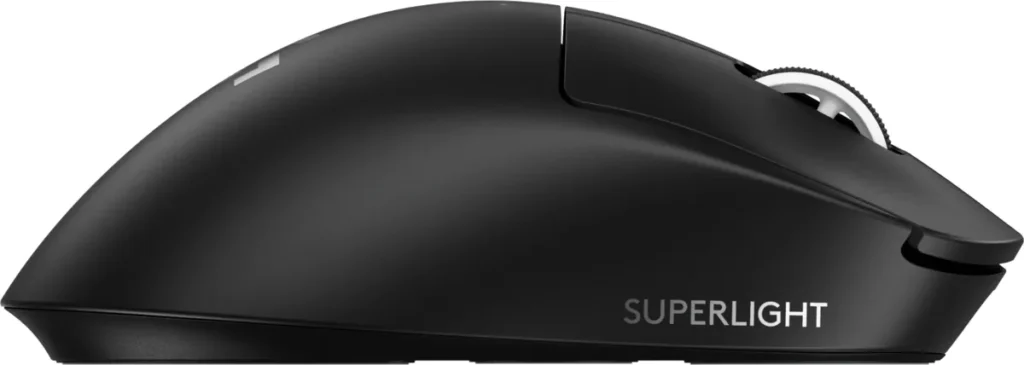 Logitech Pro X Superlight 2 DEX Gaming mouse Μαύρο (910-007357) PRO X SUPERLIGHT 2 DEX μαύρο δεξιά πλευρά