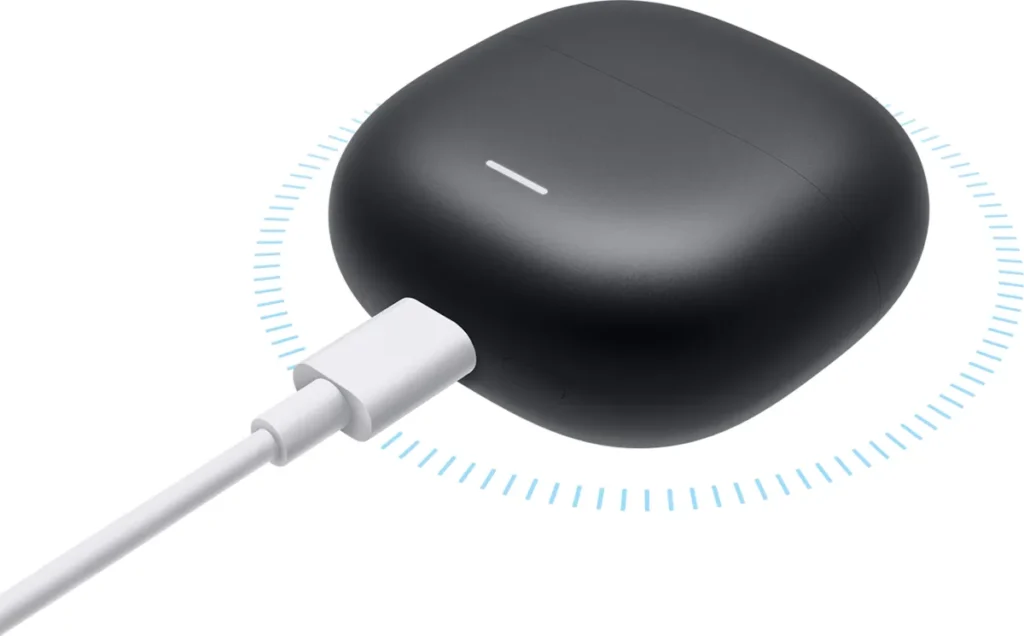 Θήκη REDMI Buds 8 Lite μαύρη σε φόρτιση USB-C