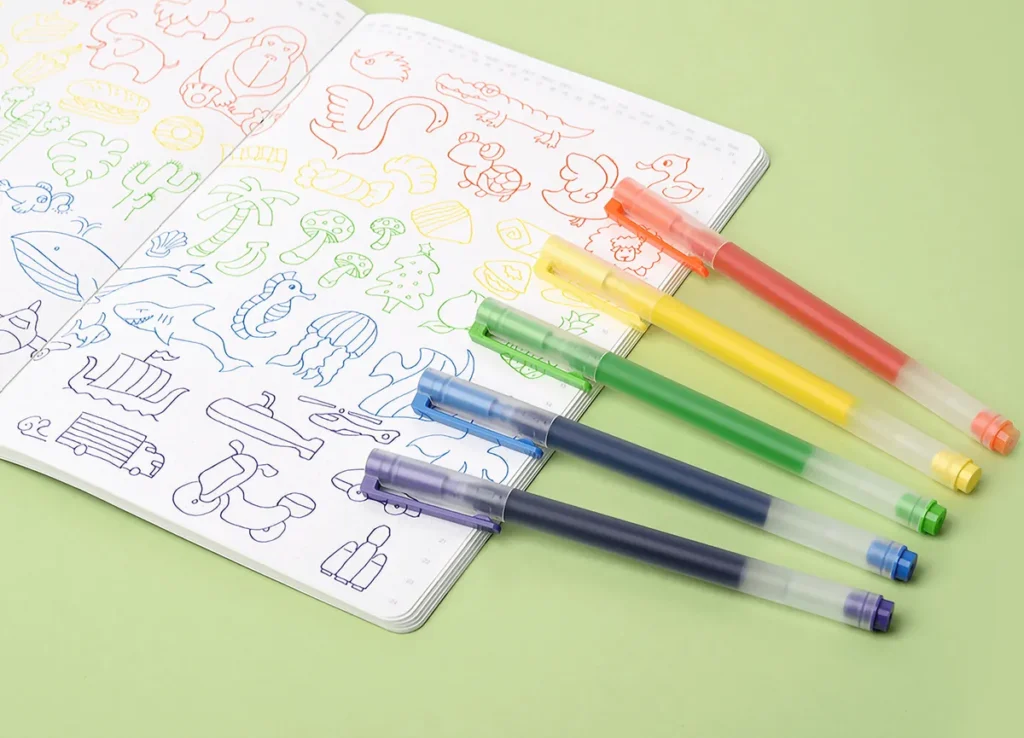 Σχέδιο με τα χρωματιστά στυλό Xiaomi High-capacity Gel Pen