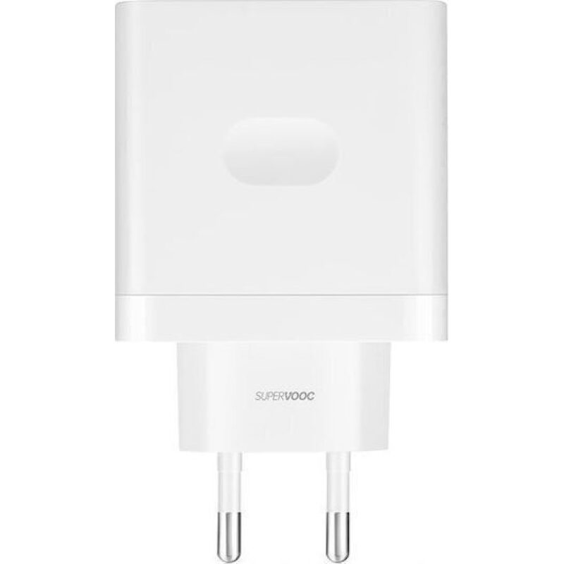 Realme Φορτιστής με Θύρα USB-A Χωρίς Καλώδιο USB-C 120W Super Vooc Λευκός (VCBBOAEH120WHT) – εικόνα 1