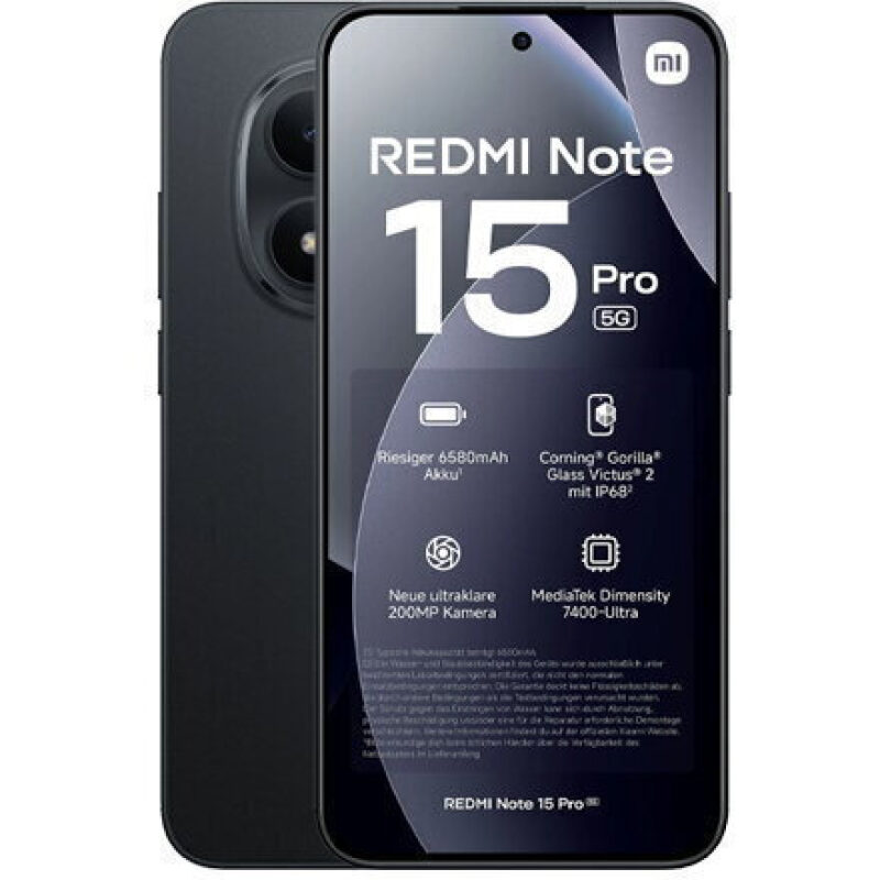 Xiaomi Redmi Note 15 Pro NFC 5G Dual SIM (8/128GB) Black (MZB0M27EU) – εικόνα 1