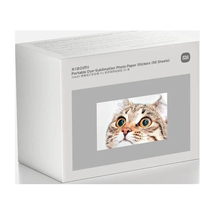 Xiaomi Portable Dye-Sublimation Photo Paper Stickers 2×3 50 Sheets (BHR082OGL)