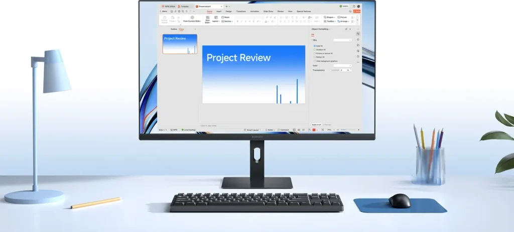 Οθόνη Xiaomi Mi Desktop A24i 2026 IPS Monitor 24" FHD (ELA6416EU) Οθόνη Xiaomi Monitor A24i 2026 σε γραφείο