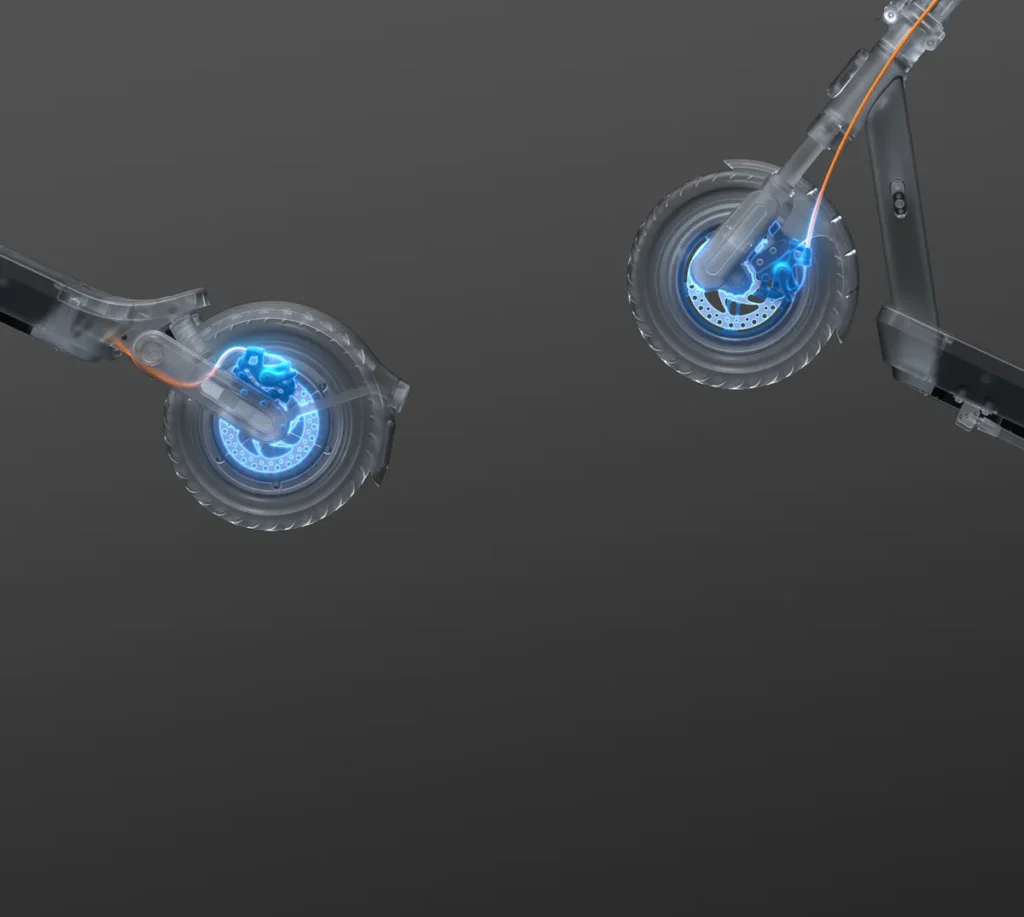 Xiaomi Mi Electric Scooter 6 Max Black Global (BHR08QLGL) Δισκόφρενα εμπρός και πίσω του Xiaomi Electric Scooter 6 Max