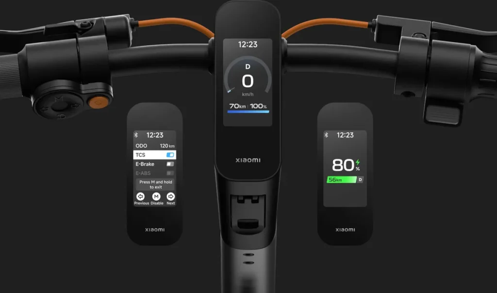 Xiaomi Mi Electric Scooter 6 Max Black Global (BHR08QLGL) Έγχρωμη οθόνη TFT 3 ιντσών του Xiaomi Electric Scooter 6 Max