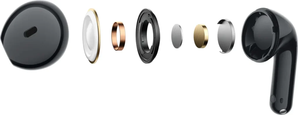 Ανάλυση του οδηγού 14,2 mm των REDMI Buds 8 Active σε μαύρο