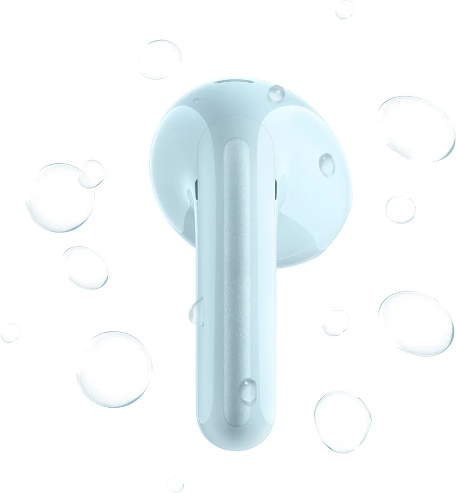 Μπλε ακουστικό REDMI Buds 8 Active με σταγόνες νερού, προστασία IP54
