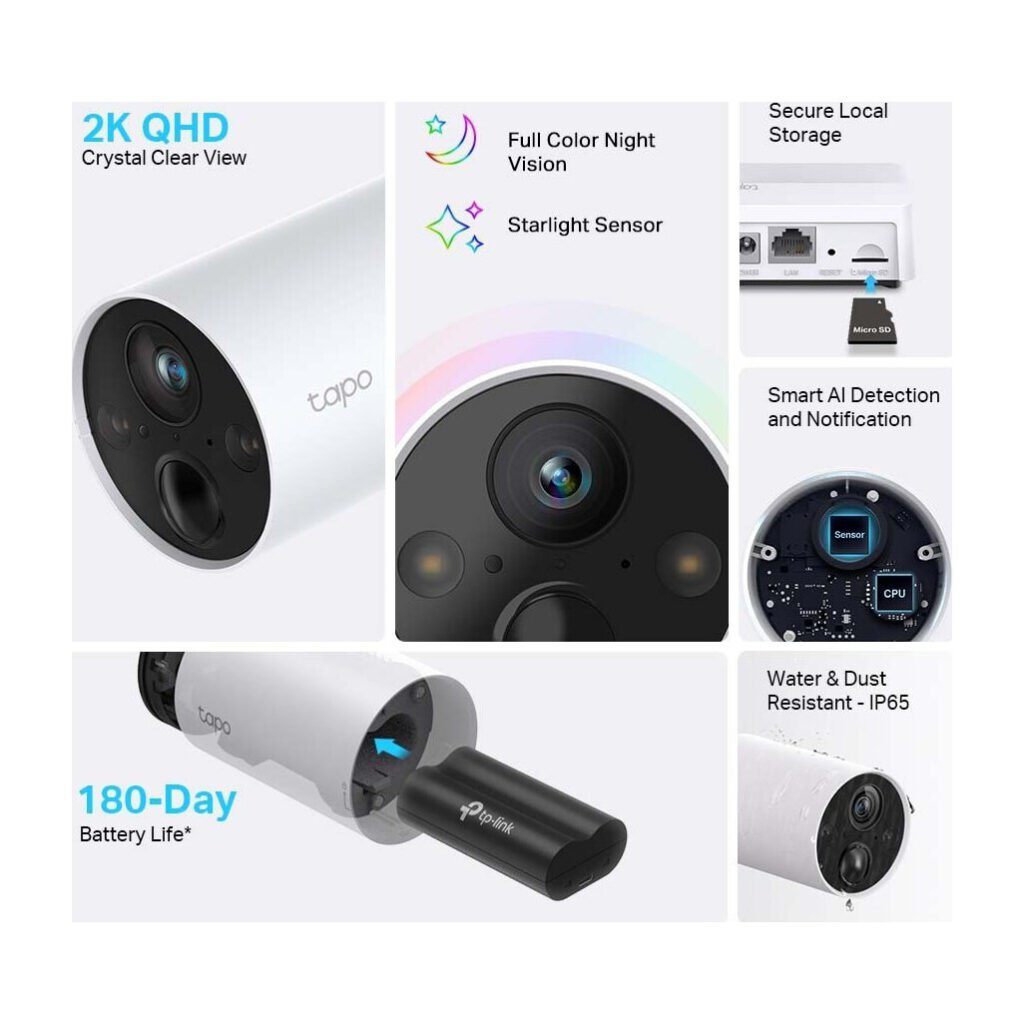TP-Link Ασύρματη IP Camera Αδιάβροχη Μπαταρίας Tapo C420 V1 (TPC420) – εικόνα 2