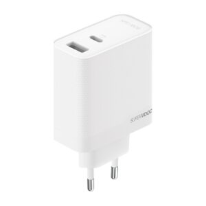 Oppo Φορτιστής με Dual Port GAN Χωρίς Καλώδιο 80W Super Vooc Λευκός (110110230139)